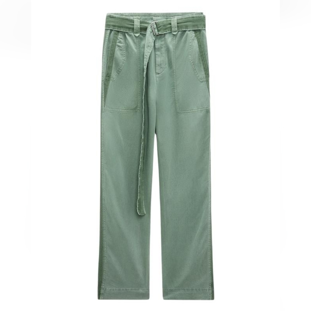 Zara Pants with Contrasting Belt - NWT